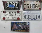 LOT OF 5 LICENSE PLATES