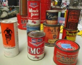 LOT OF 9 ASSORTED CANS