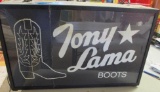 TONY LAMA BOOTS LIGHT UP SIGN