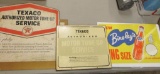 LOT OF 3 ADVERTISING SIGNS
