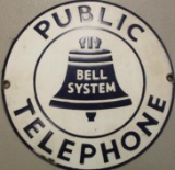 1 PUBLIC TELEPHONE PORCELAIN SIGN