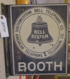 BELL SYSTEM BOOTH FLANGE SIGN