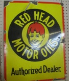 RED HEAD MOTOR OIL DEALER SIGN