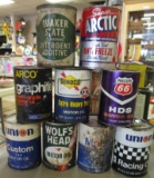 LOT OF 9 AUTOMOTIVE CANS