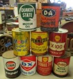 LOT OF 9 AUTOMOTIVE CANS