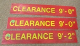 LOT OF 3 CLEARANCE SIGNS