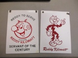 LOT OF 2 REDDY KILOWATT SIGNS