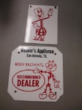 SMALL REDDY KILOWATT ADVERTISING SIGNS