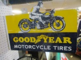 GOODYEAR MOTORCYCLE TIRES FLANGE SIGN