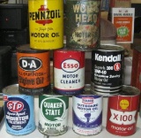 LOT OF 9 OIL CANS