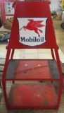 MOBILOIL OIL RACK DISPLAY WITH HINGED CAP COVERS