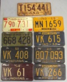 9 COLLECTIBLE LICENSE PLATES