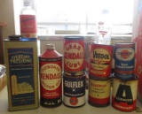 9 COLLECTIBLE CANS