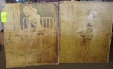 2 VINTAGE BAR PICTURES