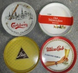 LOT OF 4 METAL TRAYS