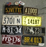 LOT OF 8 LICENSE PLATES