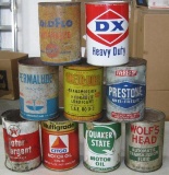 LOT OF 9 OIL CANS