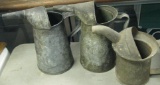 3 GALVANIZED OIL CANS