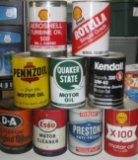 LOT OF 9 OIL CANS