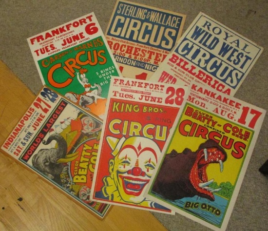 LOT OF 5 CIRCUS POSTERS
