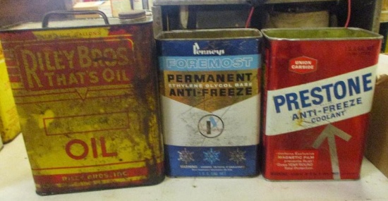 LOT OF 3 AUTOMOTIVE CANS