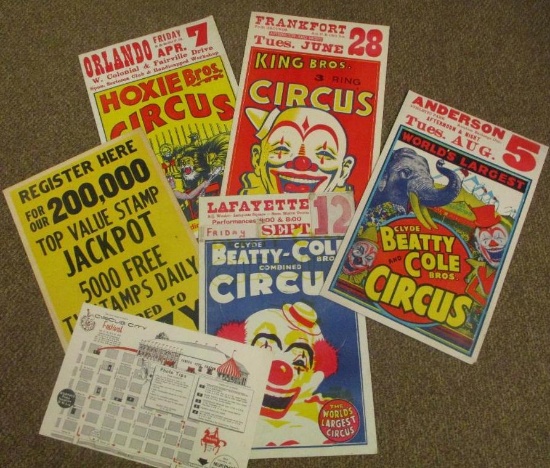 LOT OF 6 CIRCUS POSTERS