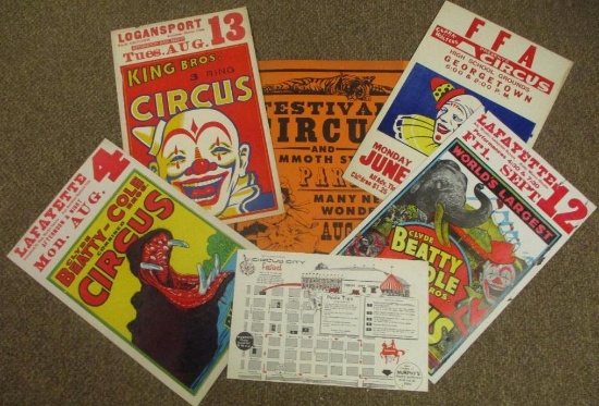 LOT OF 6 CIRCUS POSTERS