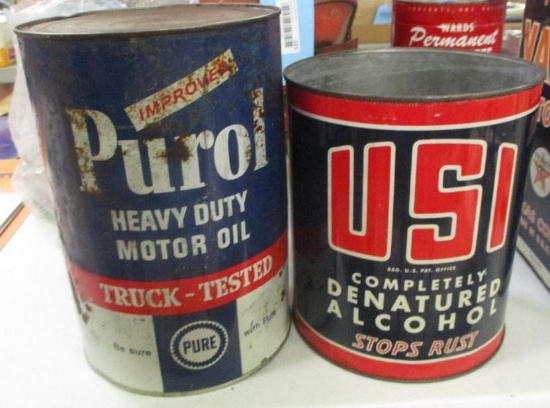 LOT OF 2 AUTOMOTIVE CANS