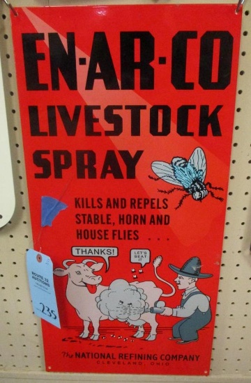 EN-AR-CO LIVESTOCK SPRAY ADVERTISING SIGN