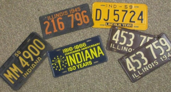LOT OF 6 LICENSE PLATES
