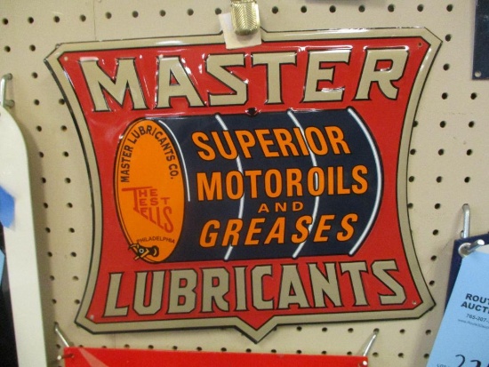 MASTER LUBRICANTS ADVERTISING SIGN