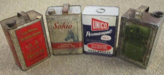 LOT OF 4 AUTOMOTIVE CANS