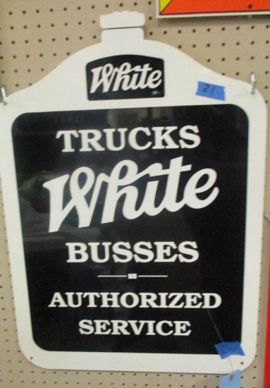WHITE ADVERTISING SIGN