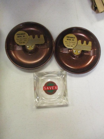 LOT OF 3 COLLECTABLE ASH TRAYS