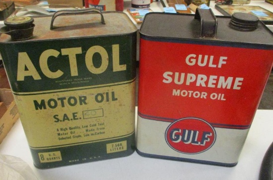 LOT OF 2 AUTOMOTIVE CANS