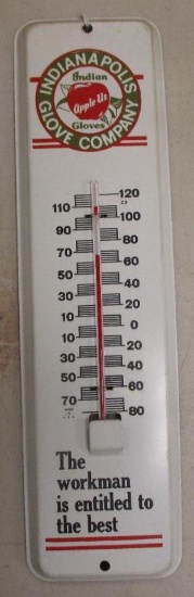 INDIANAPOLIS GLOVE COMPANY ADVERTISING THERMOMETER