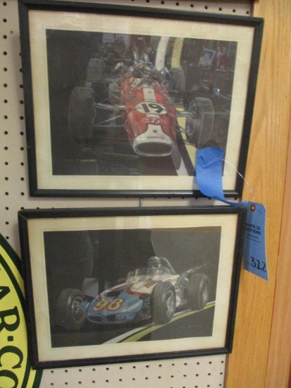 LOT OF 2 RACECAR PHOTOS