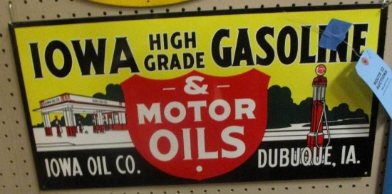 IOWA GASOLINE ADVERTISING SIGN