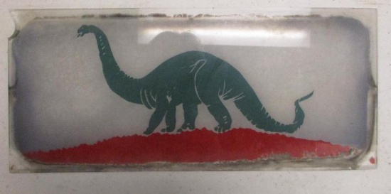 SINCLAIR DINOSAUR GLASS PLATE