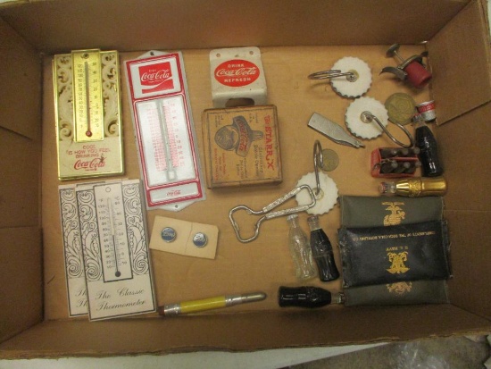 LOT OF COCA COLA ADVERTISING ITEMS
