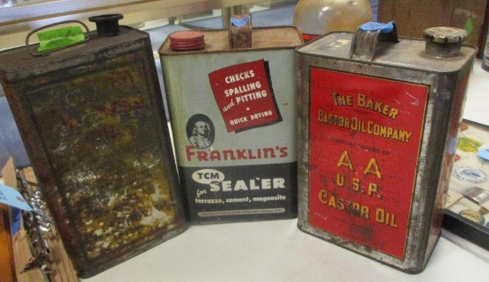 LOT OF 3 AUTOMOTIVE CANS