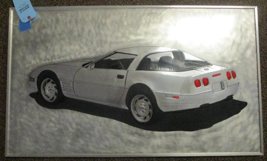 METAL ART RACING CARS FRAMED