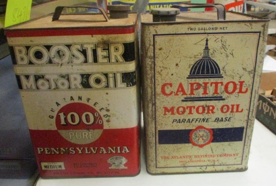 LOT OF 2 AUTOMOTIVE CANS