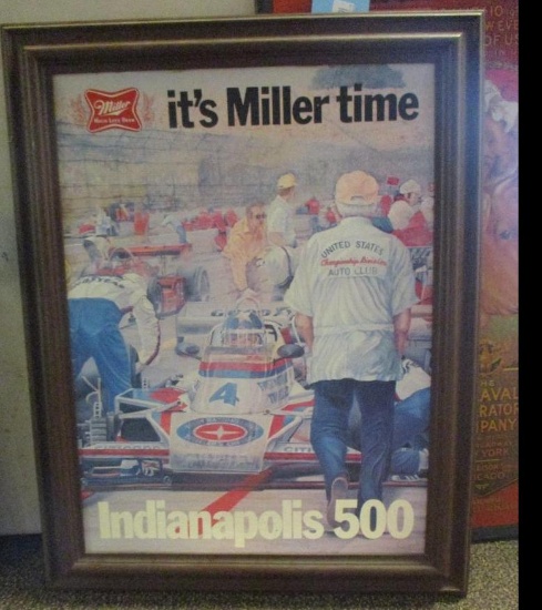 INDIANAPOLIS 500 MILLER POSTER