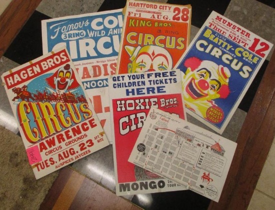 LOT OF 6 CIRCUS POSTERS