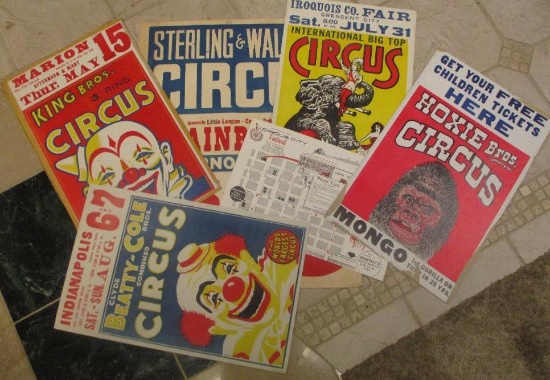 LOT OF 6 CIRCUS POSTERS,