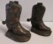 2 BRASS LOOK ROY ROGERS BOOT BANKS