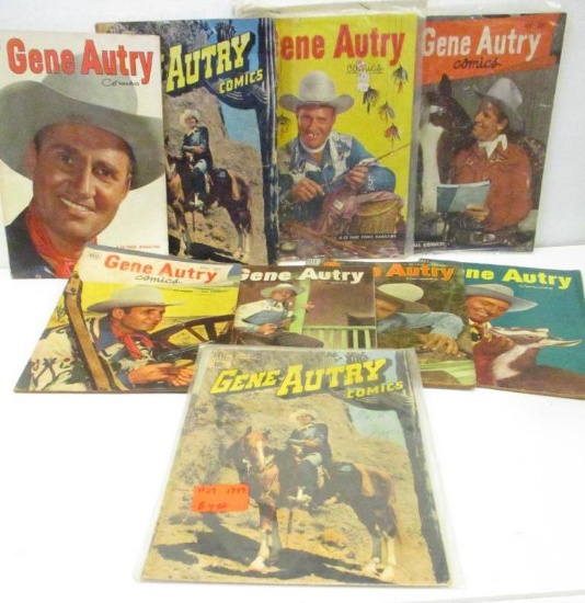 LOT OF 9 GENE AUTRY COMICS