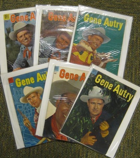 LOT OF 6 GENE AUTRY COMICS
