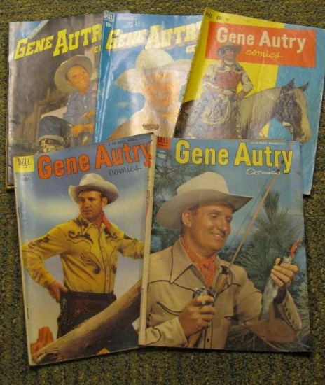 LOT OF 5 GENE AUTRY COMICS